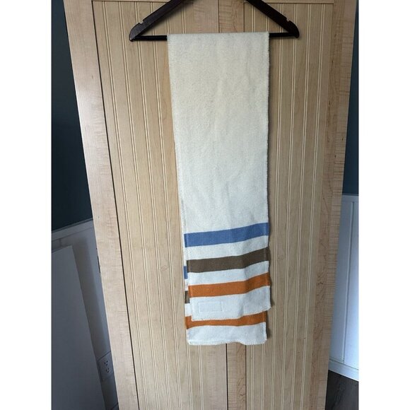 Faribault Woolen Mill Scarf 72x11 Striped Revival Wool USA Dapper Classic Men - Picture 7 of 8